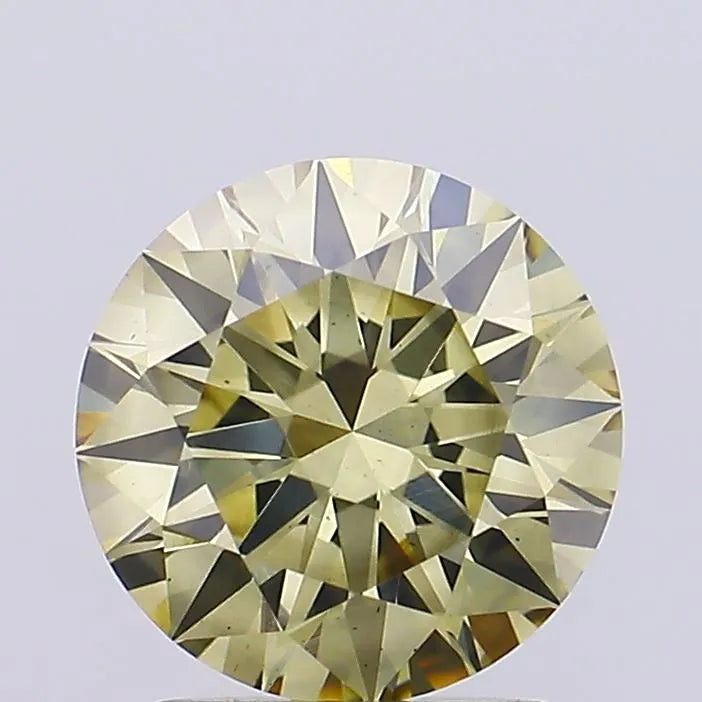 1.51ct Round Lab Grown Diamond (Colour Fancy Intense Gray Yellow, Clarity VS2, Cut ID, IGI Certified)
