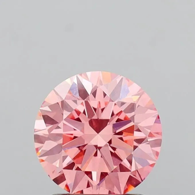 1.51ct Round Lab Grown Diamond (Colour Fancy Intense Pink, Clarity VS1, Cut EX, IGI Certified)