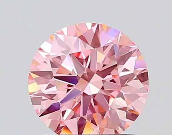 1.51ct Round Lab Grown Diamond (Colour Fancy Vivid Pink, Clarity VS1, Cut ID, IGI Certified)
