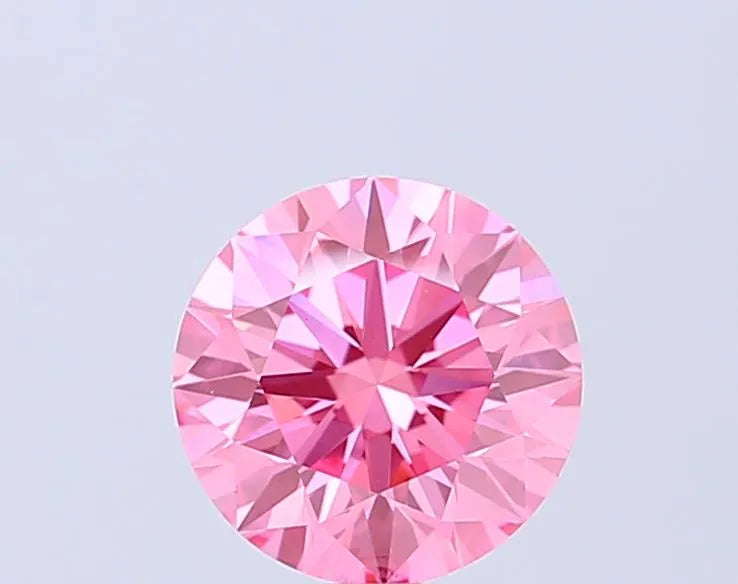 1.51ct Round Lab Grown Diamond (Colour Fancy Vivid Pink, Clarity VVS2, Cut ID, IGI Certified)