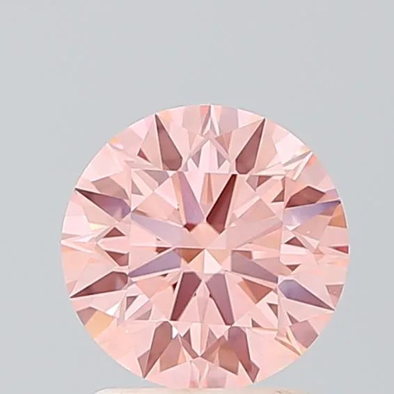 1.51ct Round Lab Grown Diamond (Colour Fancy Vivid Pink, Clarity VVS2, Cut ID, IGI Certified)