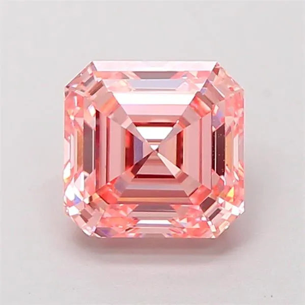 1.52ct Asscher Lab Grown Diamond (Colour Fancy Vivid Pink, Clarity VVS2, IGI Certified)