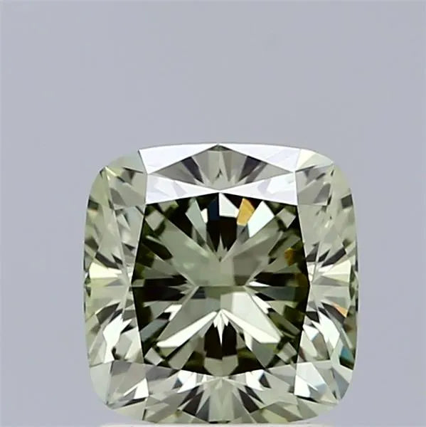 1.52ct Cushion brilliant Lab Grown Diamond (Colour Fancy Intense Green, Clarity VVS2, IGI Certified)