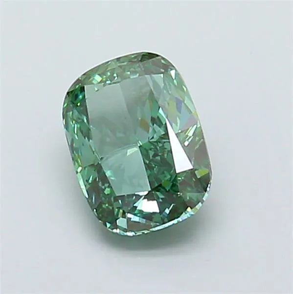 1.52ct Cushion modified Lab Grown Diamond (Colour Fancy Vivid Green, Clarity VS1, IGI Certified)