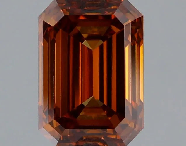 1.52ct Emerald Lab Grown Diamond (Colour Fancy Deep Brownish Orange, Clarity VS1, IGI Certified)