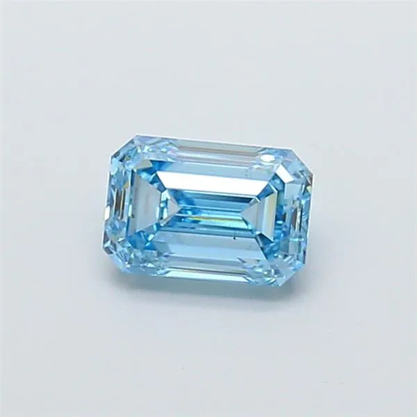 1.52ct Emerald Lab Grown Diamond (Colour Fancy Vivid Blue, Clarity SI1, IGI Certified)