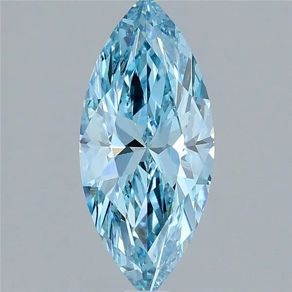 1.52ct Marquise Lab Grown Diamond (Colour Fancy Vivid Blue, Clarity VS1, IGI Certified)