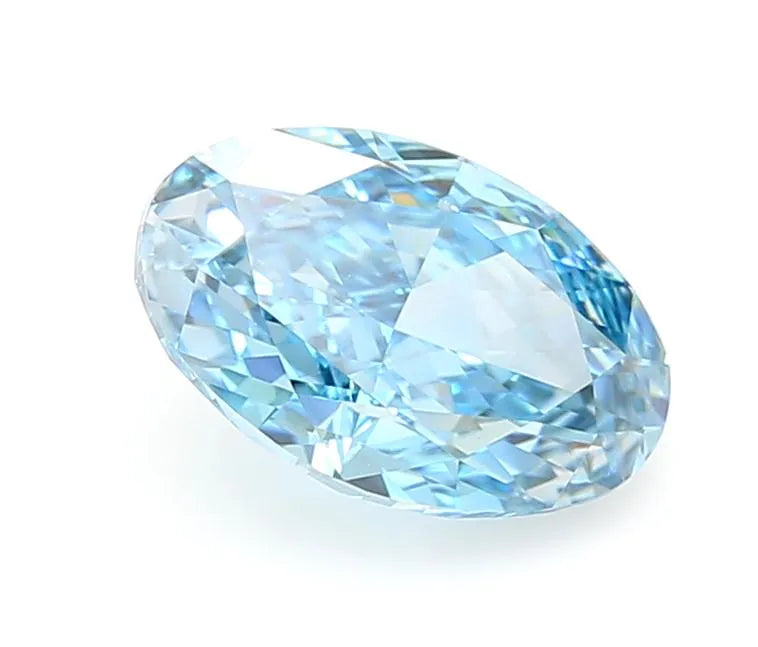 1.52ct Oval Lab Grown Diamond (Colour Fancy Vivid Blue, Clarity VVS2, IGI Certified)