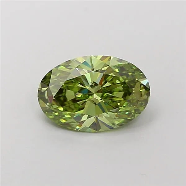 1.52ct Oval Lab Grown Diamond (Colour Fancy Vivid Green, Clarity VS2, IGI Certified)