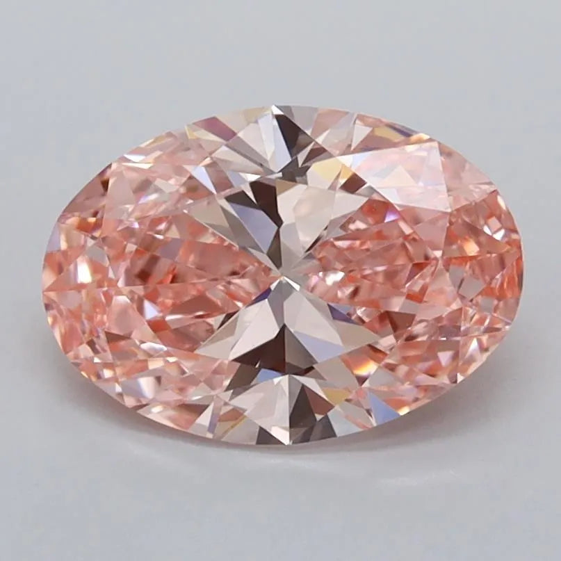 1.52ct Oval Lab Grown Diamond (Colour Fancy Vivid Pink, Clarity VVS2, IGI Certified)