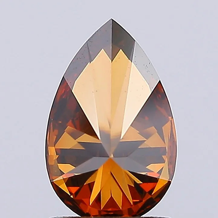 1.52ct Pear Lab Grown Diamond (Colour Fancy Deep Orange, Clarity VS1, IGI Certified)