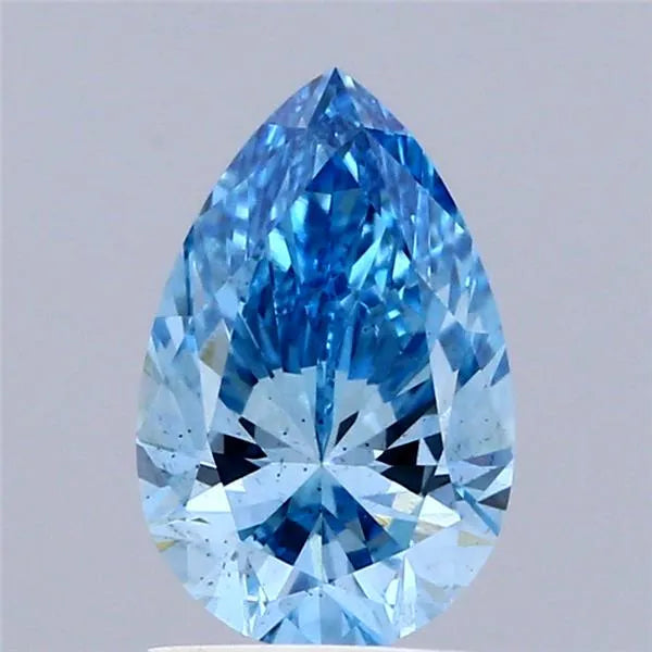 1.52ct Pear Lab Grown Diamond (Colour Fancy Vivid Blue, Clarity SI1, IGI Certified)