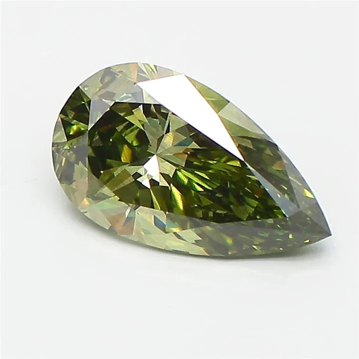 1.52ct Pear Lab Grown Diamond (Colour Fancy Vivid Green, Clarity SI1, IGI Certified)