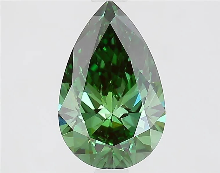 1.52ct Pear Lab Grown Diamond (Colour Fancy Vivid Green, Clarity VS1, IGI Certified)