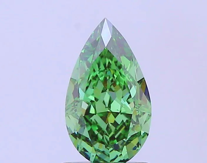 1.52ct Pear Lab Grown Diamond (Colour Fancy Vivid Green, Clarity VS1, IGI Certified)