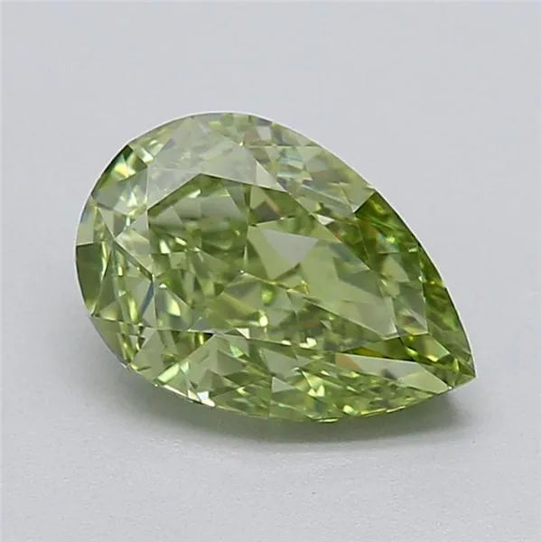 1.52ct Pear Lab Grown Diamond (Colour Fancy Vivid Green, Clarity VVS1, IGI Certified)