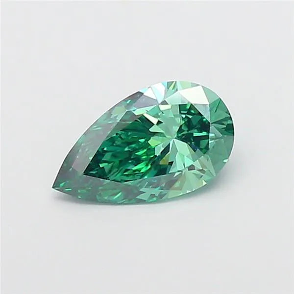 1.52ct Pear Lab Grown Diamond (Colour Fancy Vivid Green, Clarity VVS2, IGI Certified)