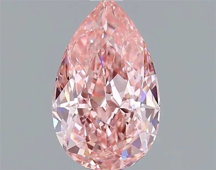 1.52ct Pear Lab Grown Diamond (Colour Fancy Vivid Pink, Clarity VS1, IGI Certified)
