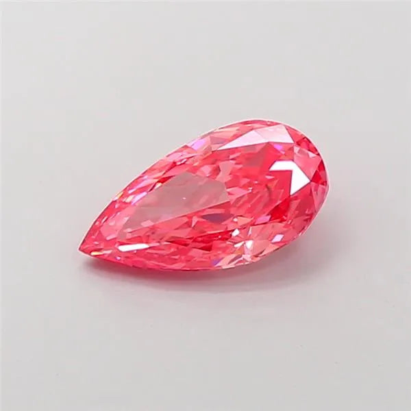 1.52ct Pear Lab Grown Diamond (Colour Fancy Vivid Pink, Clarity VS1, IGI Certified)