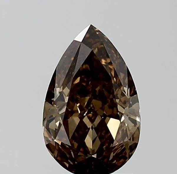 1.52ct Pear Natural Diamond (Colour Fancy Dark Brown, Clarity VS2, GIA Certified)