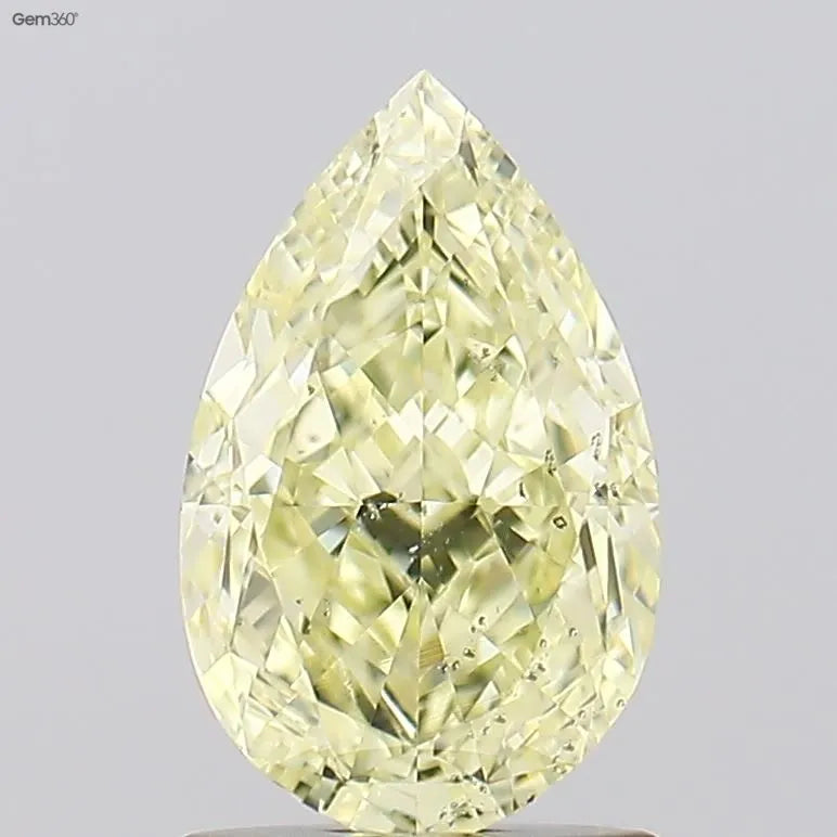 1.52ct Pear Natural Diamond (Colour Fancy Light Yellow, Clarity SI2, GIA Certified)