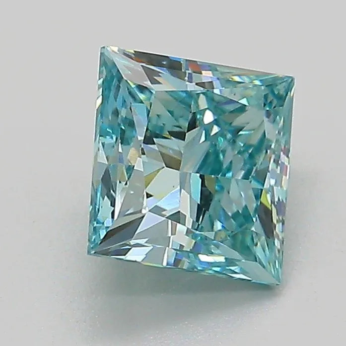 1.52ct Princess Lab Grown Diamond (Colour Fancy Intense Green, Clarity VS1, IGI Certified)