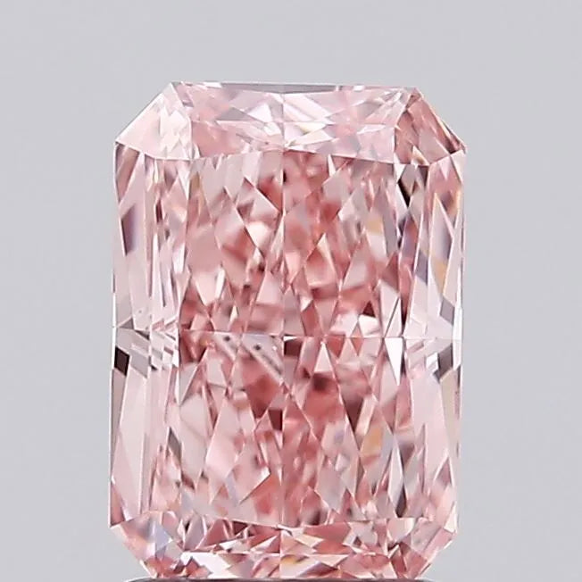 1.52ct Radiant Lab Grown Diamond (Colour Fancy Vivid Pink, Clarity VVS2, IGI Certified)