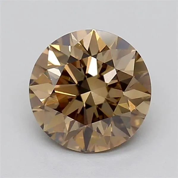 1.52ct Round Lab Grown Diamond (Colour Fancy Brown, Clarity VS1, Cut EX, IGI Certified)