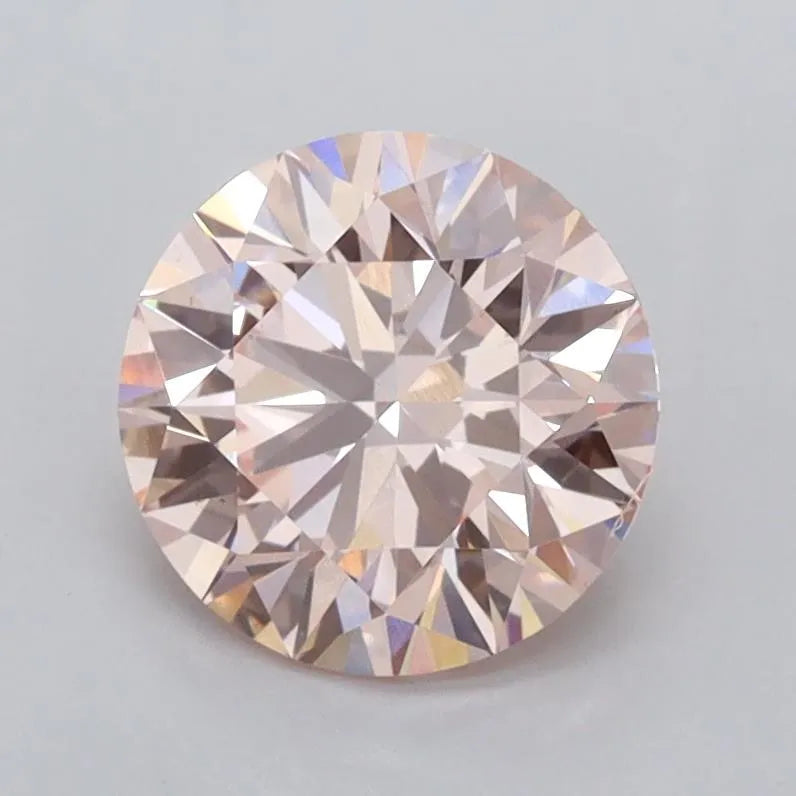 1.52ct Round Lab Grown Diamond (Colour Fancy Vivid Pink, Clarity VS1, Cut ID, IGI Certified)