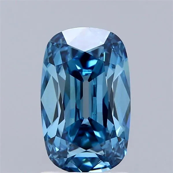 1.53ct Cushion brilliant Lab Grown Diamond (Colour Fancy Vivid Blue, Clarity VS1, IGI Certified)