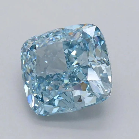 1.53ct Cushion modified Lab Grown Diamond (Colour Fancy Vivid Blue, Clarity VVS1, IGI Certified)