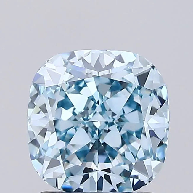 1.53ct Cushion modified Lab Grown Diamond (Colour Fancy Vivid Blue, Clarity VVS2, IGI Certified)