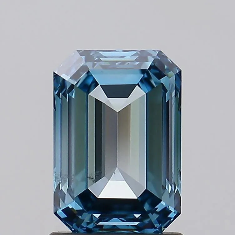 1.53ct Emerald Lab Grown Diamond (Colour Fancy Intense Blue, Clarity VS2, IGI Certified)