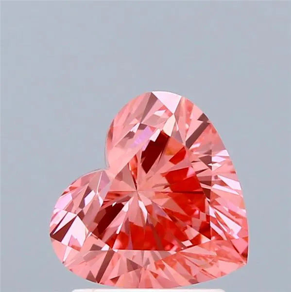 1.53ct Heart Lab Grown Diamond (Colour Fancy Vivid Pink, Clarity VVS2, IGI Certified)