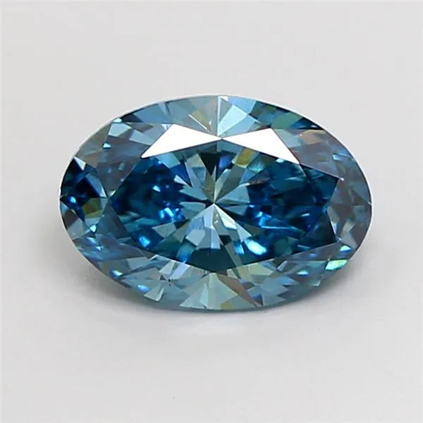 1.53ct Oval Lab Grown Diamond (Colour Fancy Vivid Blue, Clarity VS2, IGI Certified)