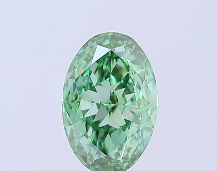 1.53ct Oval Lab Grown Diamond (Colour Fancy Vivid Green, Clarity VS1, IGI Certified)