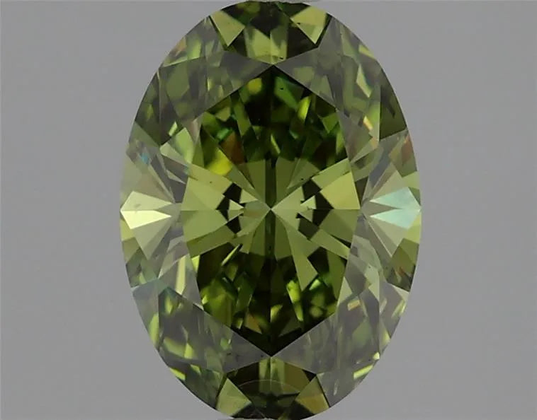 1.53ct Oval Lab Grown Diamond (Colour Fancy Vivid Green, Clarity VS1, IGI Certified)