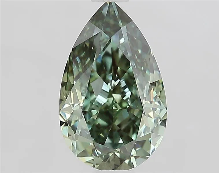 1.53ct Pear Lab Grown Diamond (Colour Fancy Vivid Green, Clarity VVS1, IGI Certified)