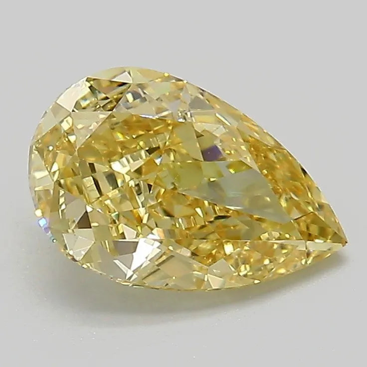 1.53ct Pear Lab Grown Diamond (Colour Fancy Yellow, Clarity VVS2, IGI Certified)