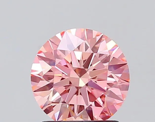 1.53ct Round Lab Grown Diamond (Colour Fancy Intense Pink, Clarity VS1, Cut ID, IGI Certified)