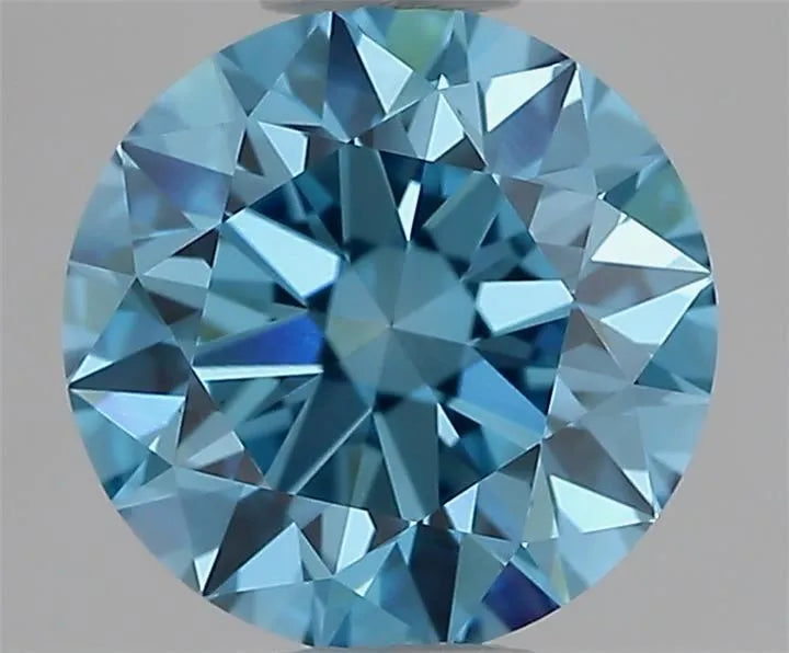 1.53ct Round Lab Grown Diamond (Colour Fancy Vivid Blue, Clarity VS1, Cut ID, IGI Certified)