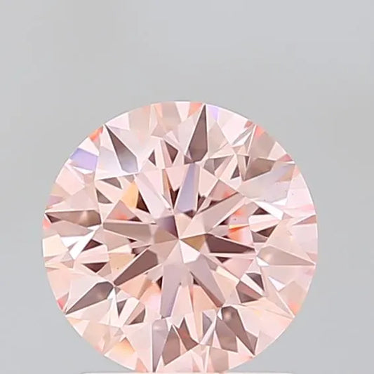 1.53ct Round Lab Grown Diamond (Colour Fancy Vivid Pink, Clarity VS1, Cut ID, IGI Certified)