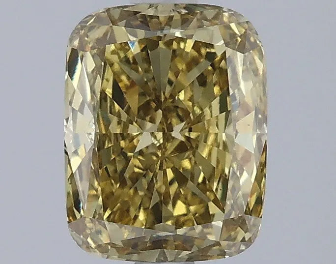 1.54ct Cushion modified Lab Grown Diamond (Colour Fancy Intense Gray Yellow, Clarity VS1, IGI Certified)