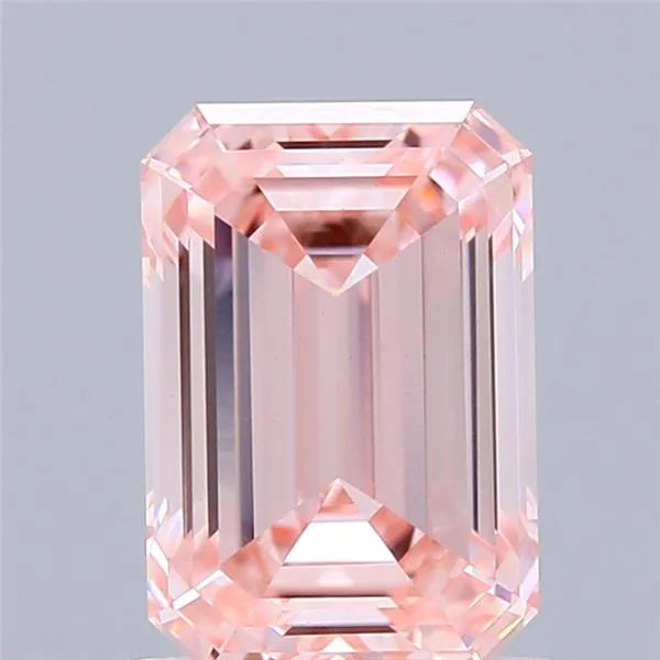 1.54ct Emerald Lab Grown Diamond (Colour Fancy Vivid Pink, Clarity VVS2, IGI Certified)