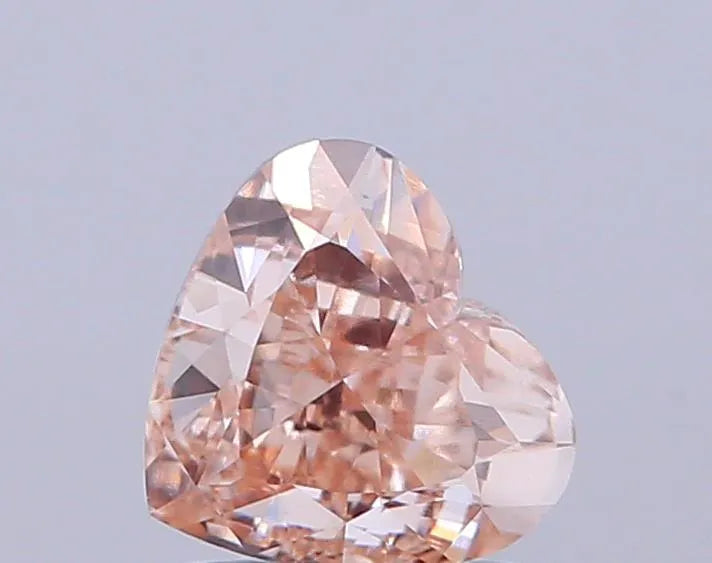 1.54ct Heart Lab Grown Diamond (Colour Fancy Light Pinkish Brown, Clarity VVS2, IGI Certified)