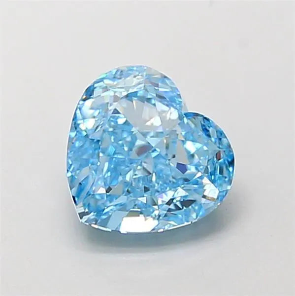 1.54ct Heart Lab Grown Diamond (Colour Fancy Vivid Blue, Clarity VVS2, IGI Certified)