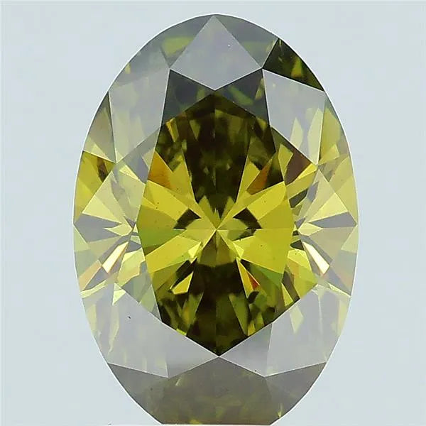 1.54ct Oval Lab Grown Diamond (Colour Fancy Deep Green, Clarity VS2, IGI Certified)