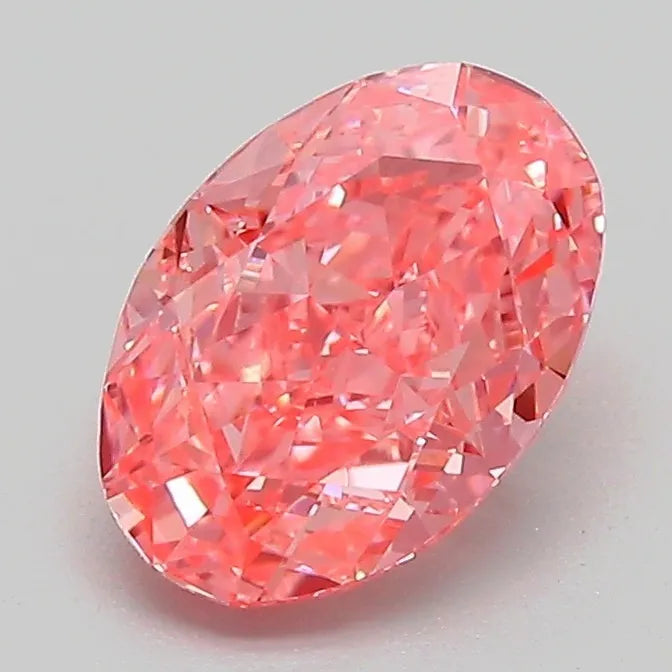 1.54ct Oval Lab Grown Diamond (Colour Fancy Vivid Pink, Clarity VS1, IGI Certified)