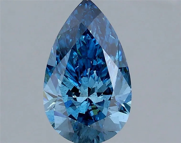 1.54ct Pear Lab Grown Diamond (Colour Fancy Vivid Blue, Clarity SI2, IGI Certified)