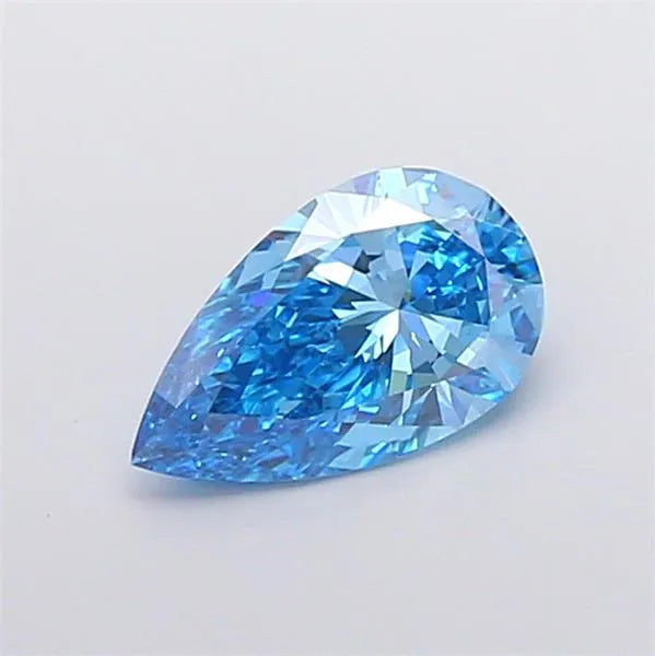 1.54ct Pear Lab Grown Diamond (Colour Fancy Vivid Blue, Clarity VS1, IGI Certified)
